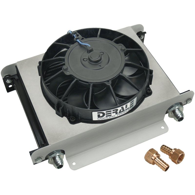 Derale Hyper-Cool Fluid Cooler 25 Row 13 Derale Hyper-Cool Fluid Cooler 25 Row 13"x10"x5-5/8" 8" Fan 15860