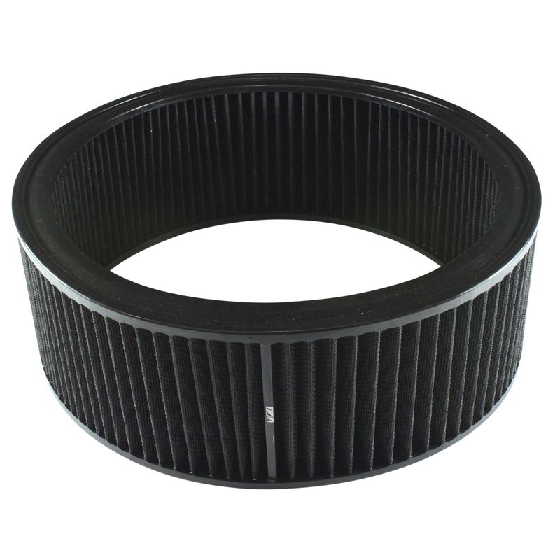 Air Cleaner Filter Element Black 14" Wide 5" Tall Round High Performance Cotton