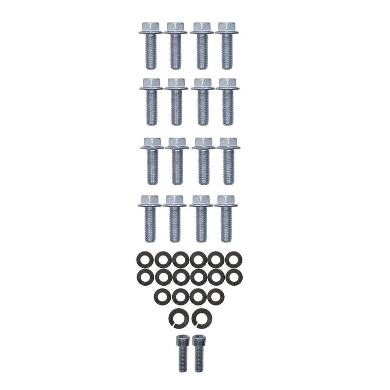 Chevrolet LS1 LS2 LS3 Chrome Oil Pan Socket Grade 8 Bolt Kit with Washers