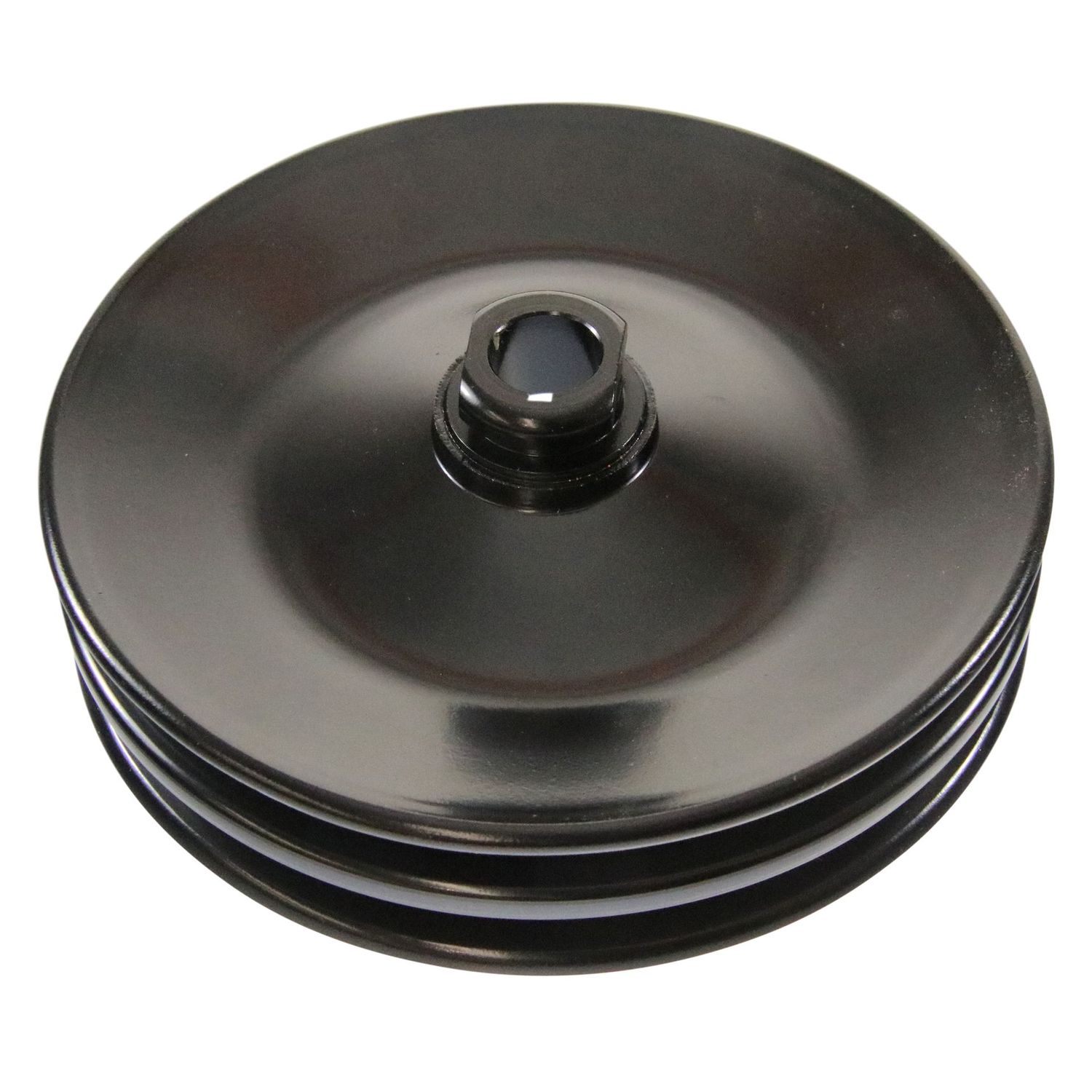 Pulley GM Power Steering Double Groove Black Steel 5/8 Pulley GM Power Steering Double Groove Black Steel 5/8" Shaft 5-3/4" Diam