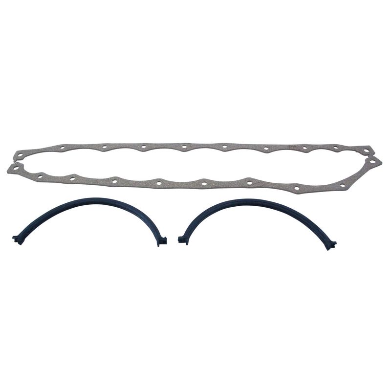 Oil Pan Gasket Set Ford Cleveland V8 302-351 (Fibre & Black Neoprene)
