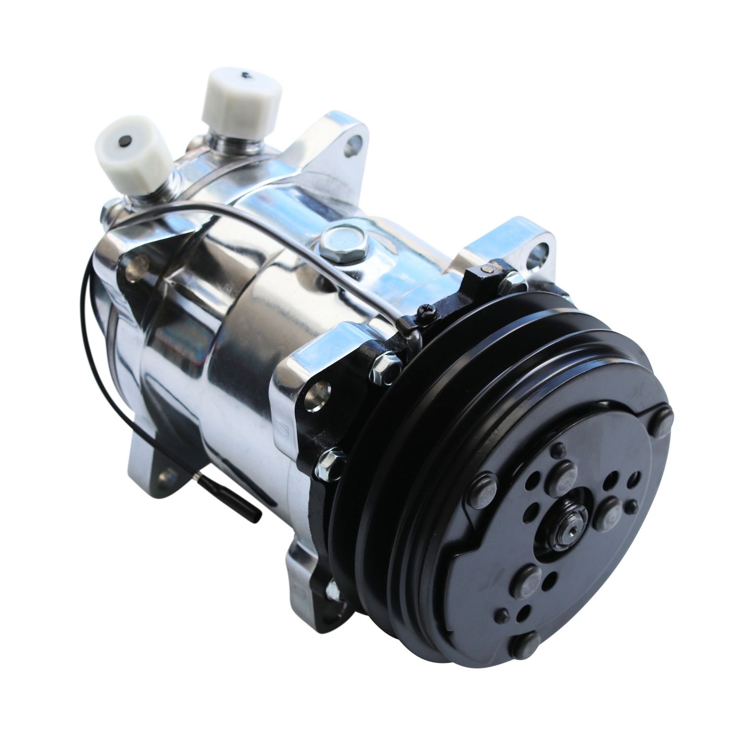 Air Conditioning Pump Compressor Sanden Type Air Compressor V-Belt Chrome Air Conditioning Pump Compressor Sanden Type Air Compressor V-Belt Chrome