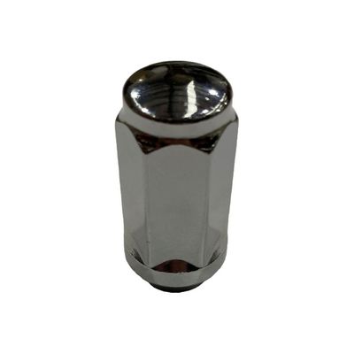 Single Long Chrome Acorn Bulge Wheel Nut (Close Ended) - 1/2 Single Long Chrome Acorn Bulge Wheel Nut (Close Ended) - 1/2" Thread, 19mm Hex