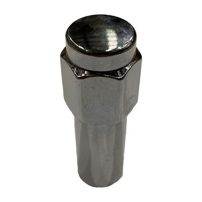 Single Chrome Flat Extra Long Mag Nut (Close End) - 12mm x 1.5 Thread, 21mm Hex Single Chrome Flat Extra Long Mag Nut (Close End) - 12mm x 1.5 Thread, 21mm Hex