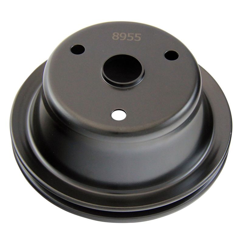 Pulley Crankshaft Single Groove Lwp Black Steel Small Block Chevrolet 265-400