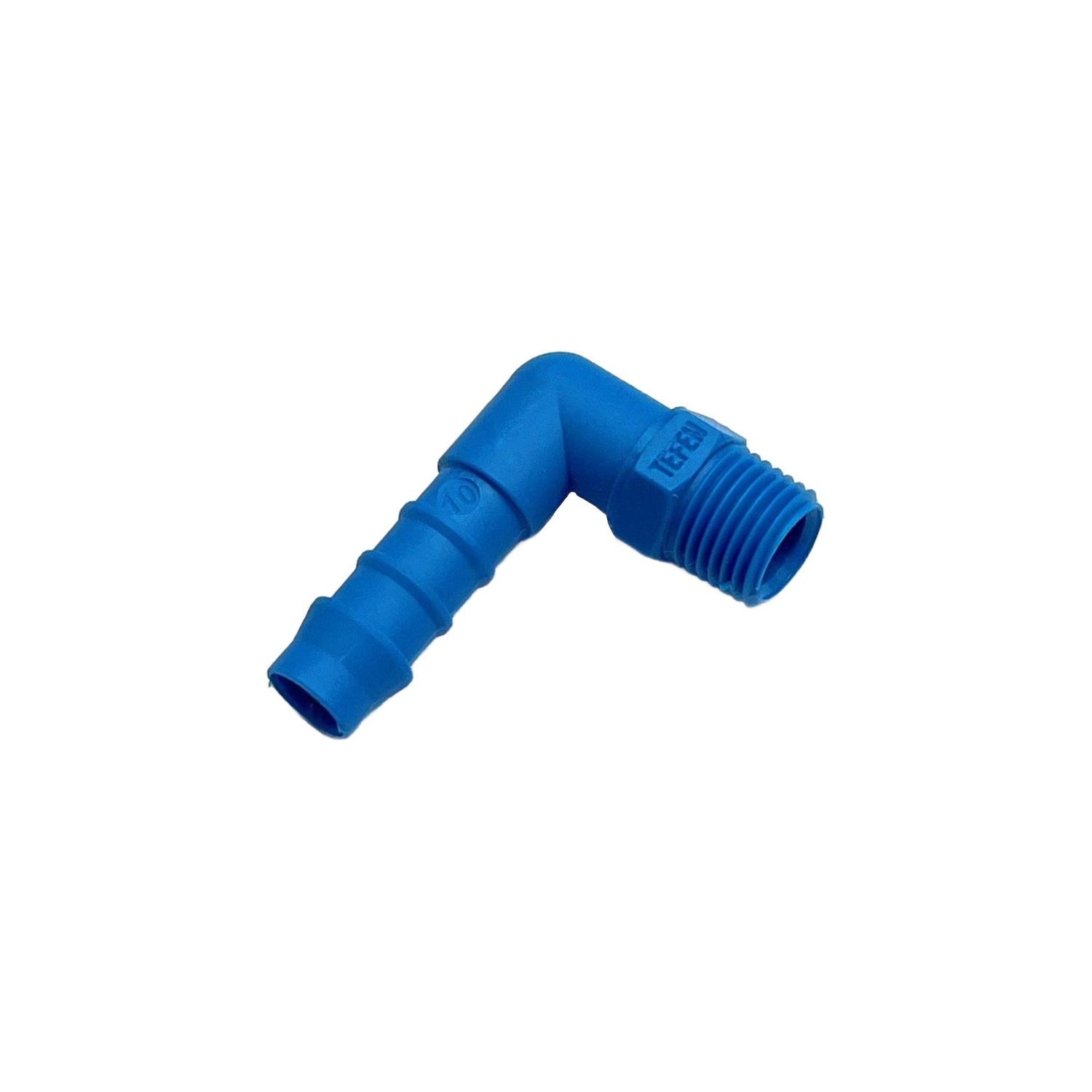 Nylon Plastic Male Elbow Tail Fitting 3/8" (9.5mm) Hose Tube End to X 1/4" (13.2mm) Male BSP Thread