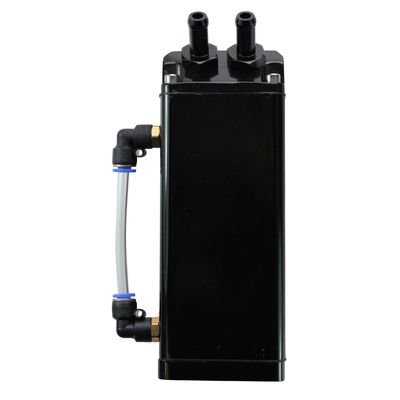 Catch Can Black Square Alloy with Hose Fittings (600ml) 4WD 175x80x65mm Catch Can Black Square Alloy with Hose Fittings (600ml) 4WD 175x80x65mm