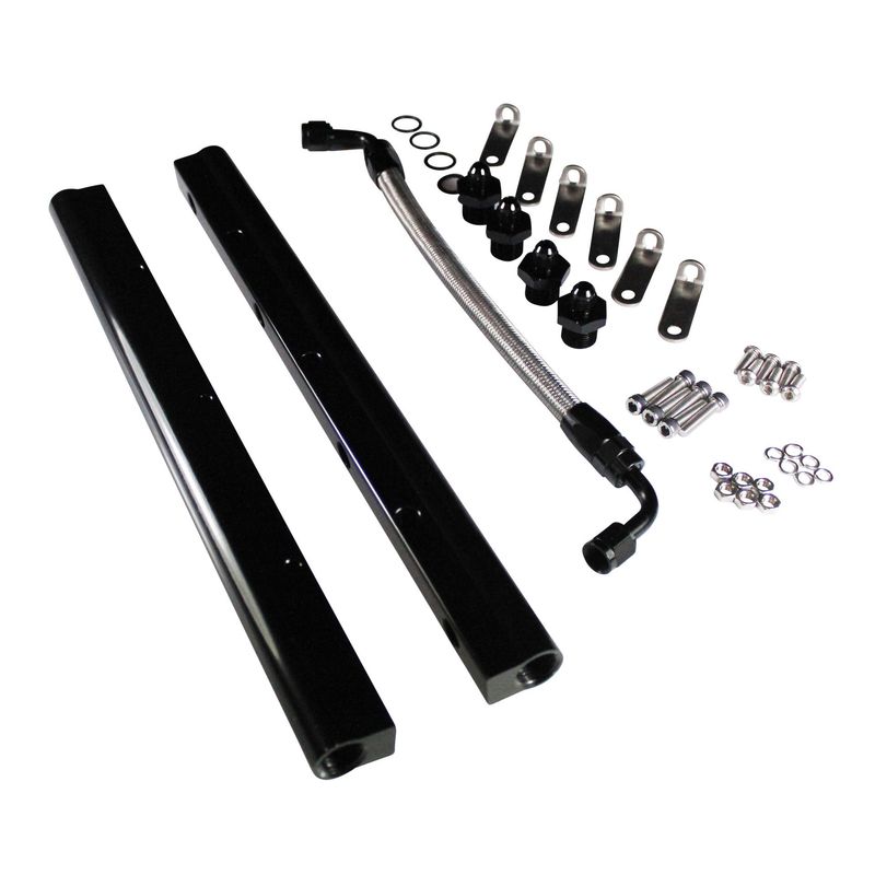 Fuel Rail Kit LS1/LS2/LS6 Chevrolet V8 Billet Aluminum High Performance Black