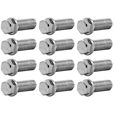 Extractor/Header Bolts 3/8"-16 x 1" Long set of 12 Chrome Finish