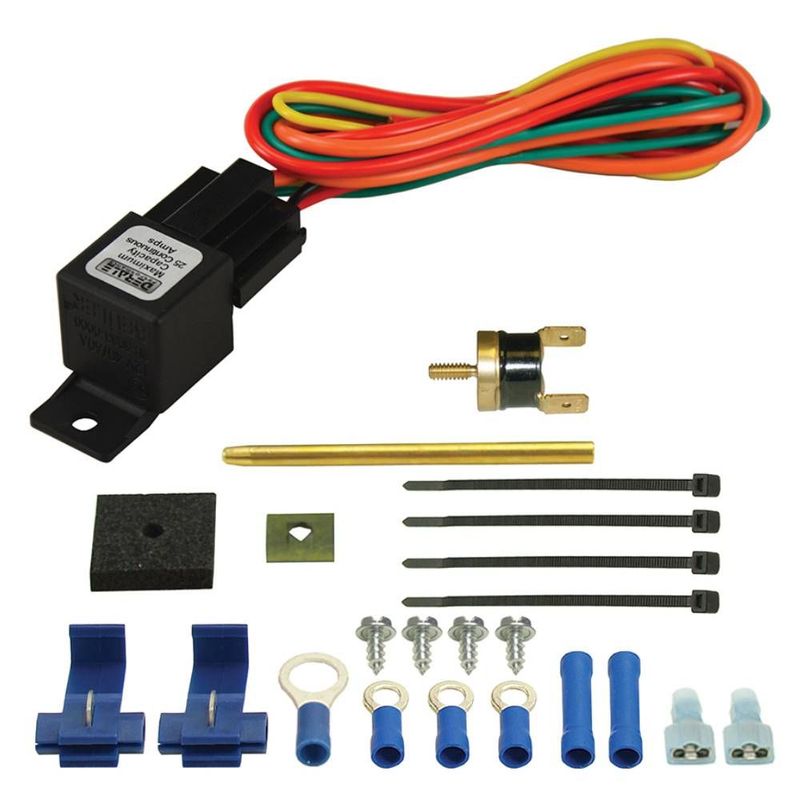 Derale Push In Fan Switch kit 180 Degree 25Amp Max Capacity 16738 Derale Push In Fan Switch kit 180 Degree 25Amp Max Capacity 16738