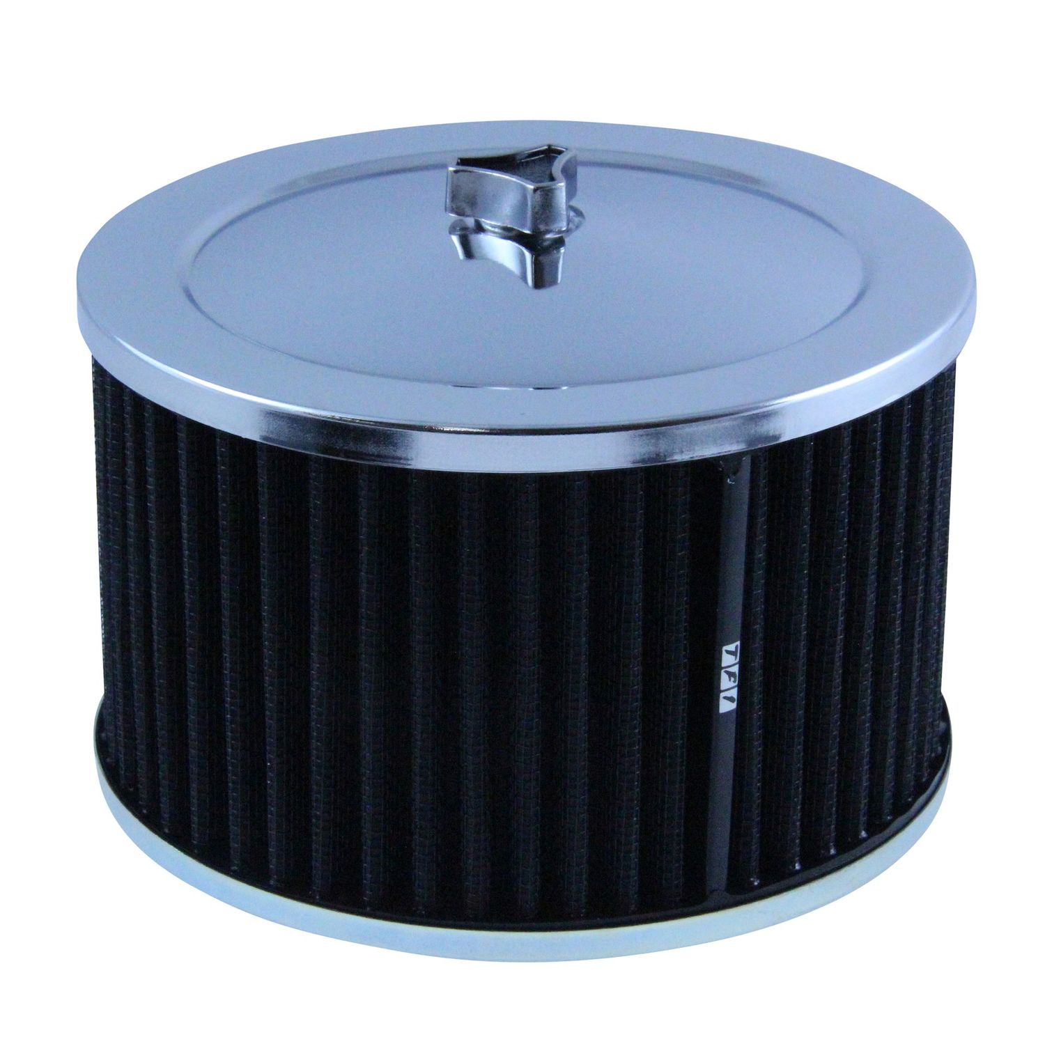 Chrome Air Cleaner 6-3/8 Chrome Air Cleaner 6-3/8" Wide x 4" Tall Suit 2-5/8" Carb Black Washable Element