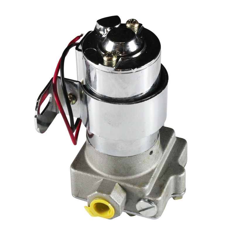 Fuel Pump 12v Chrome Aluminium Electric (115Gph) 435 Lph 3/8 Npt Inlet Outlet Port