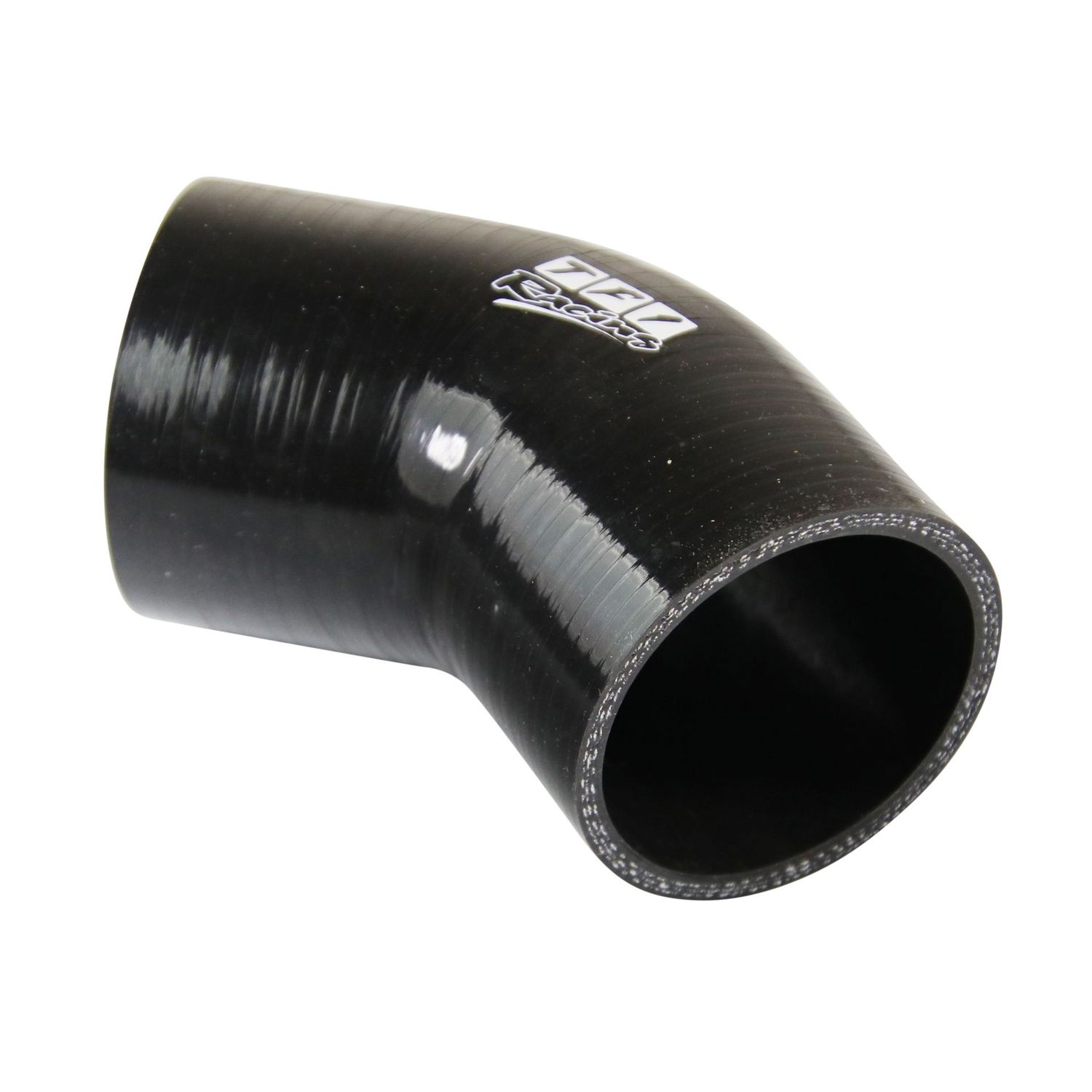 Silicone Hose Black 45 Deg Elbow 60mm (2.375") ID, 50mm Leg Length