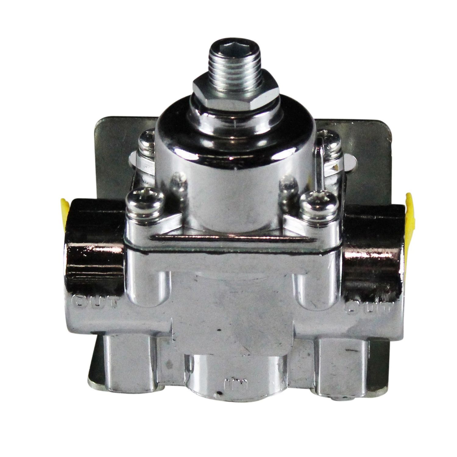 Fuel Pressure Regulator Chromed Aluminium 1-4 Psi 3/8" Npt Ports