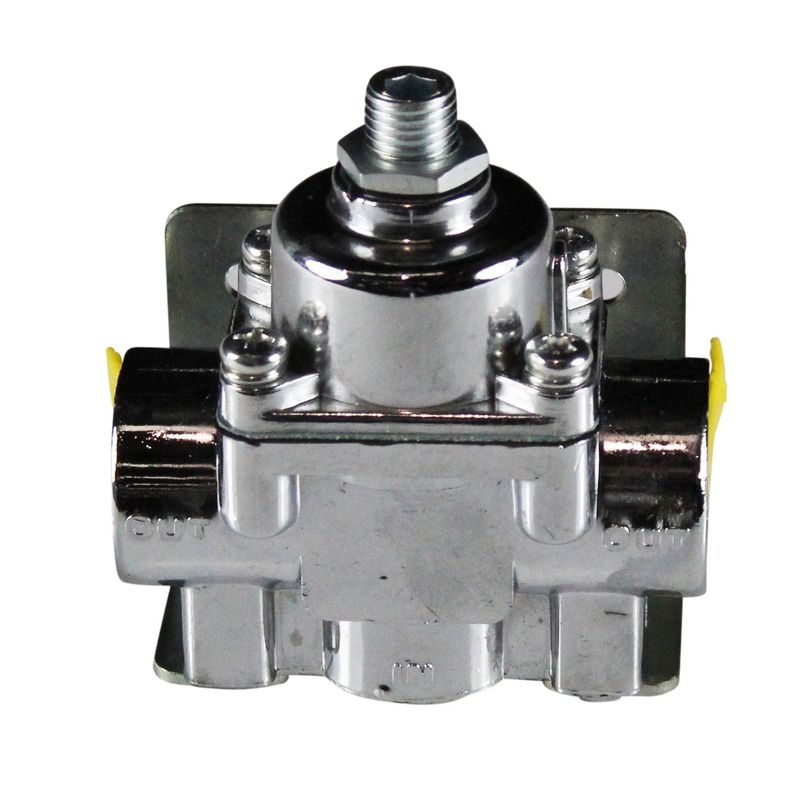 Fuel Pressure Regulator Chromed Aluminium 1-4 Psi 3/8" Npt Ports