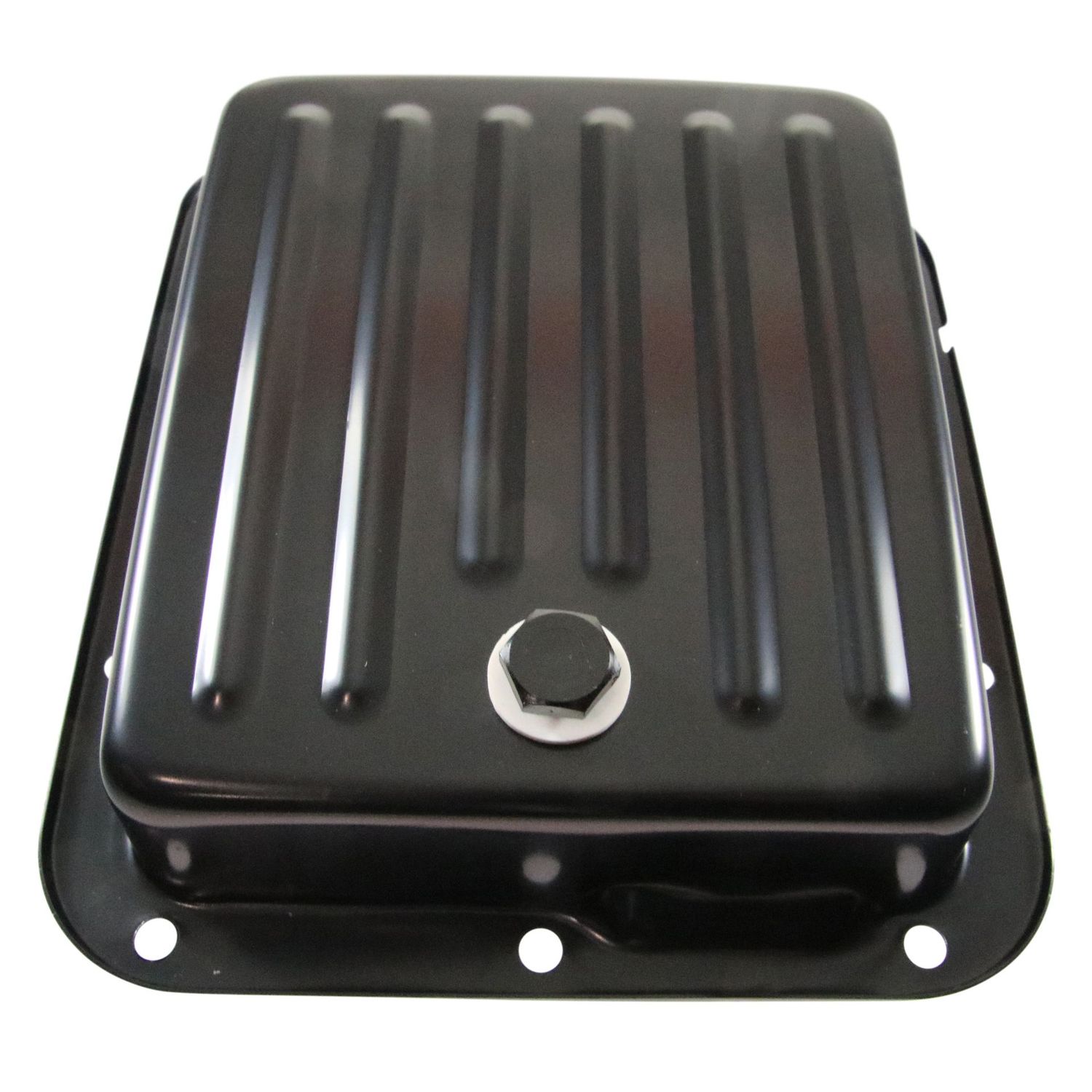 Transmission Pan Ford C4 OEM 2-3/8 Transmission Pan Ford C4 OEM 2-3/8" Depth Black Steel Finned Pan Fill