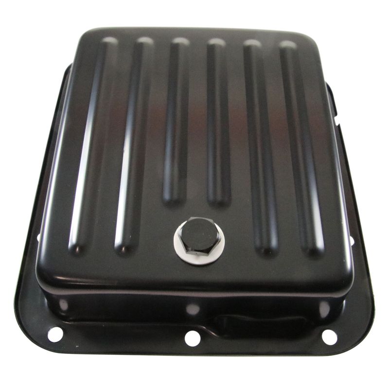 Transmission Pan Ford C4 OEM 2-3/8" Depth Black Steel Finned Pan Fill