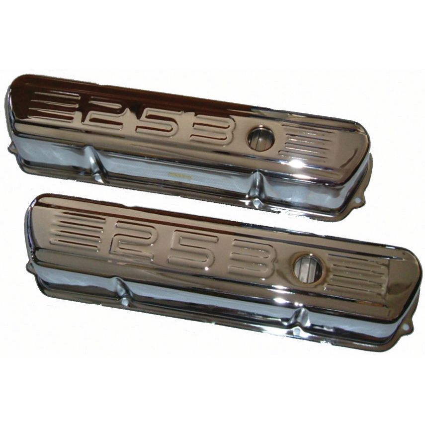 Valve Rocker Covers Chrome Holden V8 253-308 Red Blue + Black Motor 253 Logo Baffled-pr
