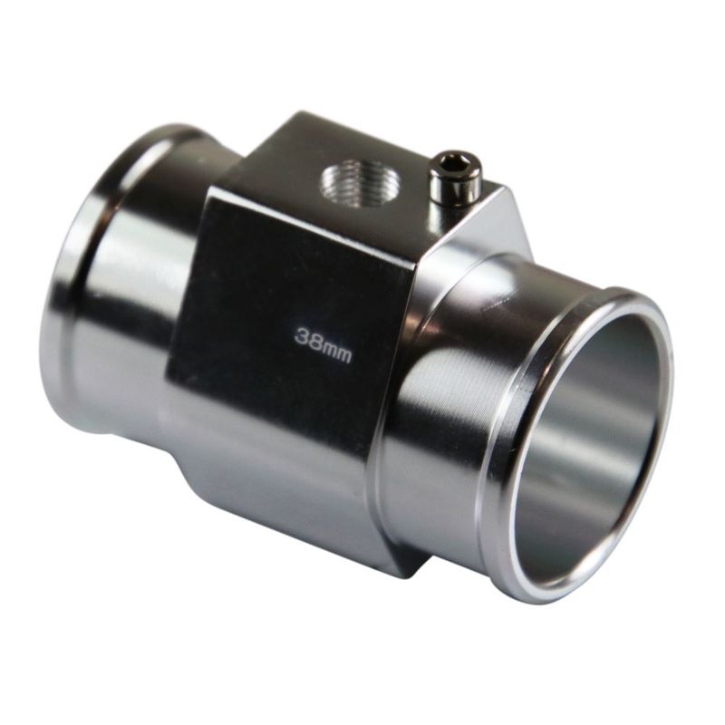 Radiator Hose Water Temperature Sensor Adaptor - 38mm Silver Finish