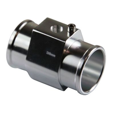 Radiator Hose Water Temperature Sensor Adaptor - 38mm Silver Finish Radiator Hose Water Temperature Sensor Adaptor - 38mm Silver Finish