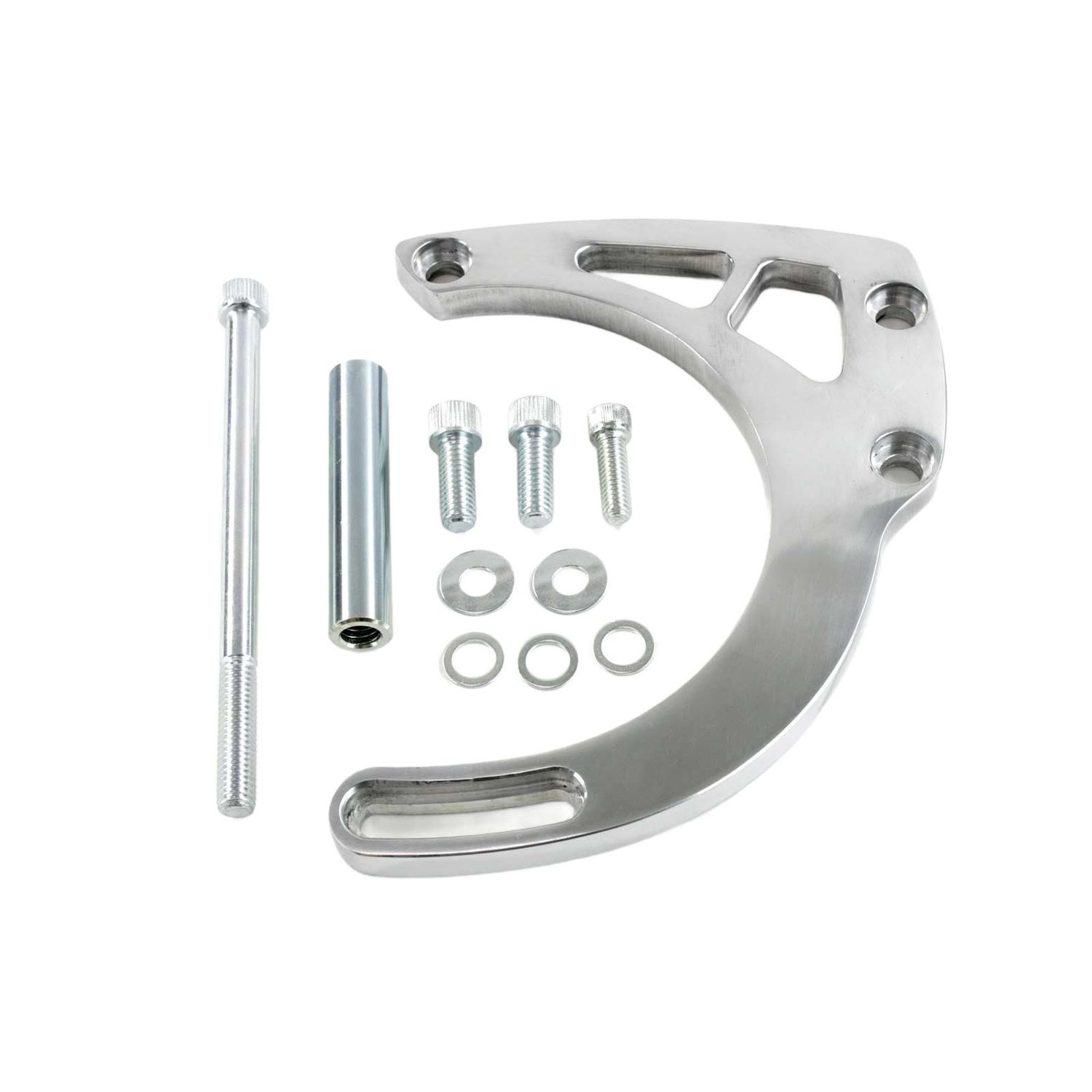 Alternator Bracket Mid-Mount Kit Polished Aluminium Chevrolet Small Block Lwp