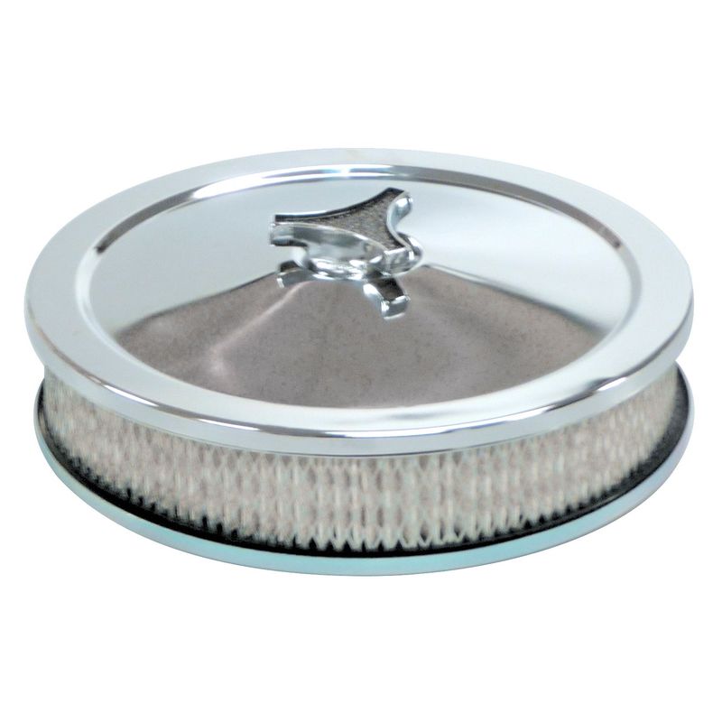 Chrome Air Cleaner 9" Wide x 2" Tall Holley Edelbrock Quadrajet Carburettor