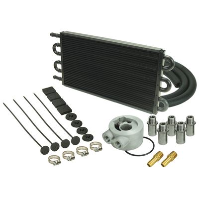 Derale 6 Pass Aluminum/Copper Universal Engine Oil Cooler Kit 15502 Derale 6 Pass Aluminum/Copper Universal Engine Oil Cooler Kit 15502