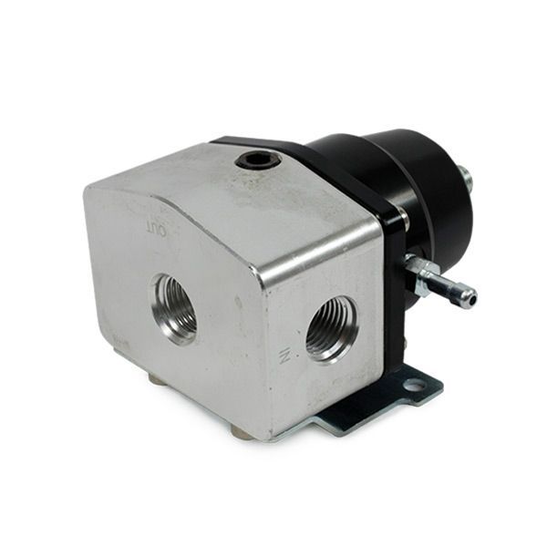 Fuel Regulator Efi Bypass Black Anodized Aluminium 40-75 Psi 3/8" Npt Ports