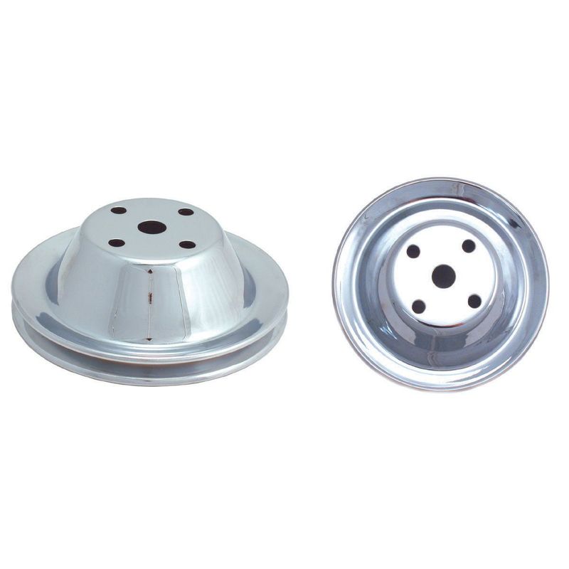 Pulley Water Pump Single Groove Lwp Chromed Steel Small Block Chevrolet 265-400