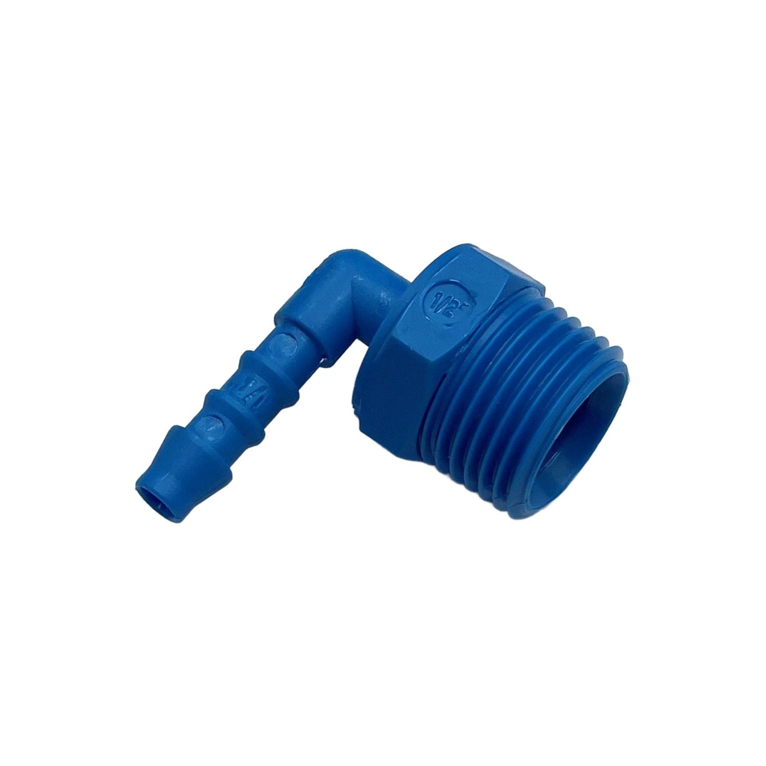 Nylon Plastic Male Elbow Tail Fitting 1/4 Nylon Plastic Male Elbow Tail Fitting 1/4" (6.3mm) Hose Tube End to 1/2" (21mm) Male BSP Thread