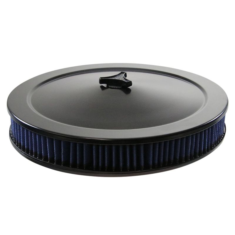 Black Air Filter/Air Cleaner 14 Black Air Filter/Air Cleaner 14" x 2" Holley or Holden Quadrajet Base Blue Element