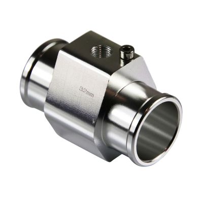 Radiator Hose Water Temperature Sensor Adaptor - 32mm Silver Finish