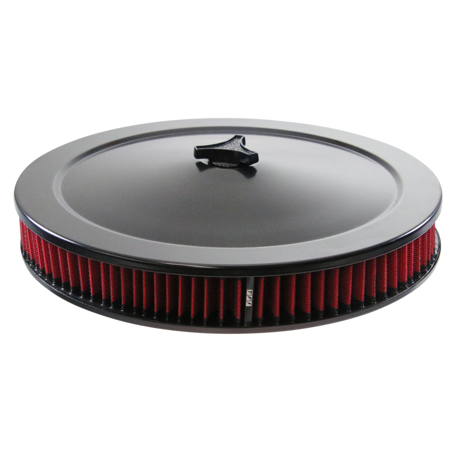Black Air Filter/Air Cleaner 14" x 2" Holley Rochester Recessed Base Red Element