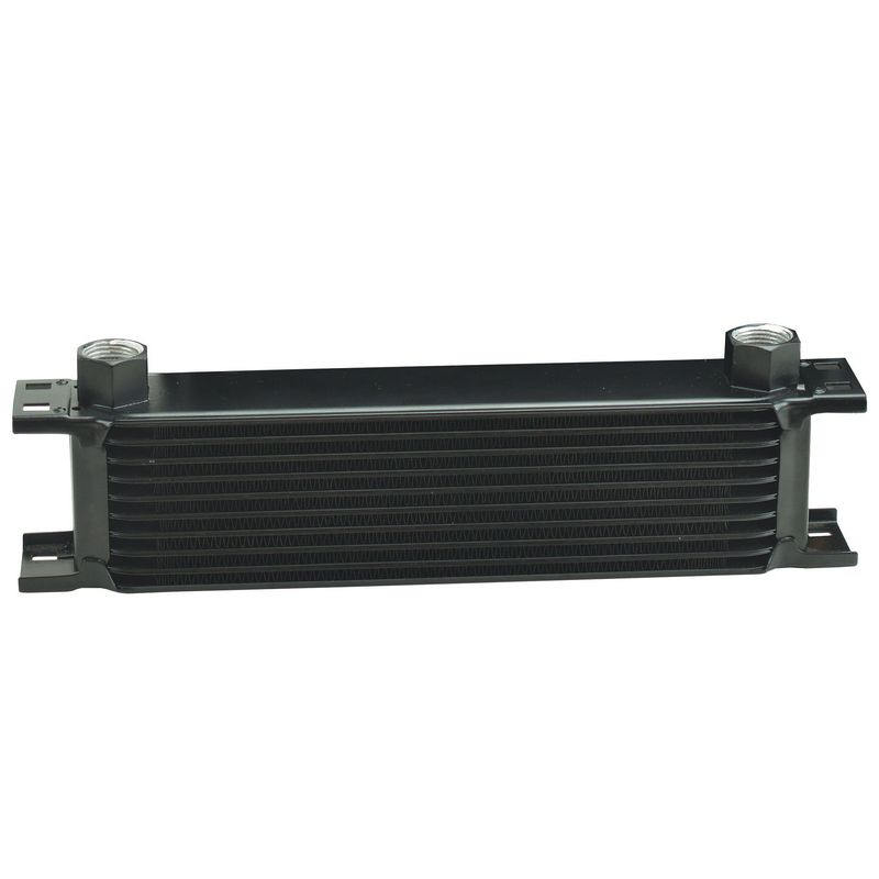 Stack Plate Engine/Transmission Oil Cooler 10 Row Core-10AN Inlet Derale 51078