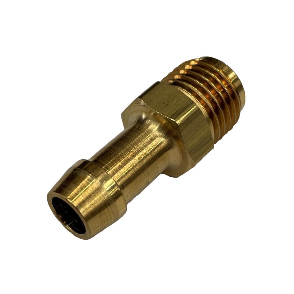 Brass Inv Male Tail 5/16" Hose to 5/8" - 18 UNF Thread suit 5/16" Tube
