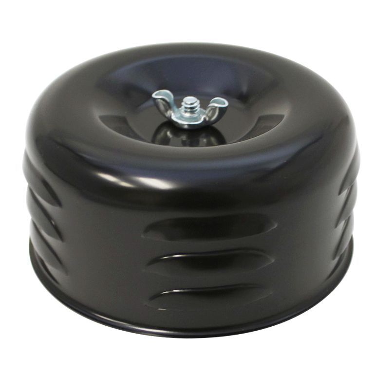 Black Louvered Style Air Cleaner 4 Black Louvered Style Air Cleaner 4" Wide x 2" Tall -2 5/8" & 2-5/16" neck