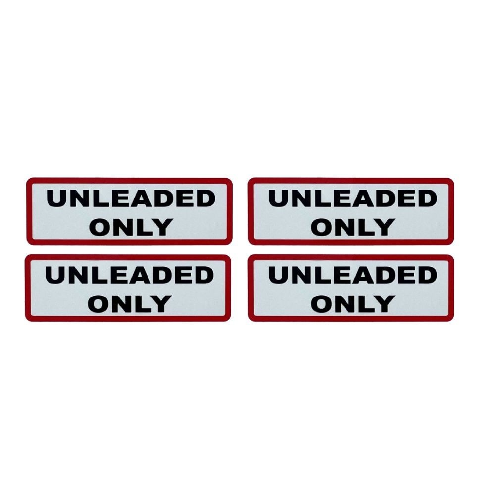 'Unleaded Only' Decal Set - Small