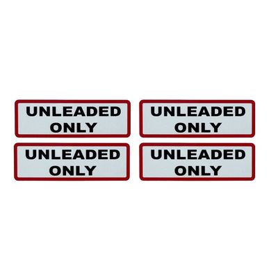 'Unleaded Only' Decal Set - Small