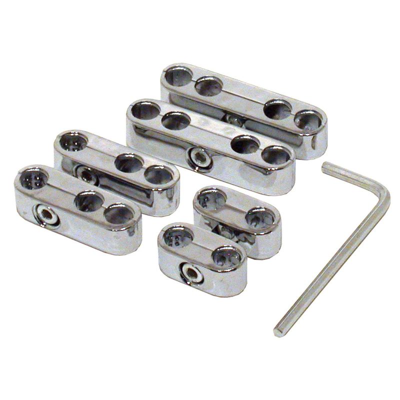 Spark Plug Ignition Lead Wire Separators Pro Style V8 Chrome set 7+8mm leads