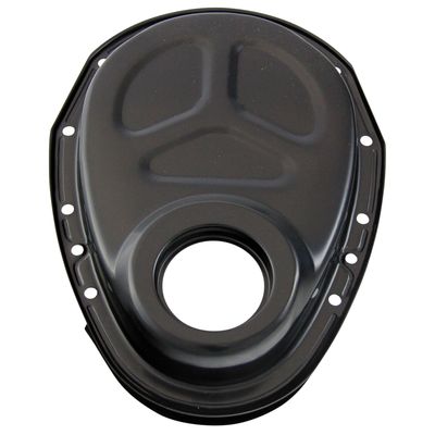 Timing Cover Chevrolet Small Block 283-305-327-350-400 Roller Cam Black Steel Timing Cover Chevrolet Small Block 283-305-327-350-400 Roller Cam Black Steel