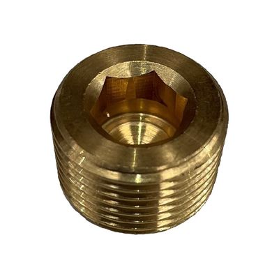 Brass Internal Hex Plug 3/4" (26.4mm) BSP Thread