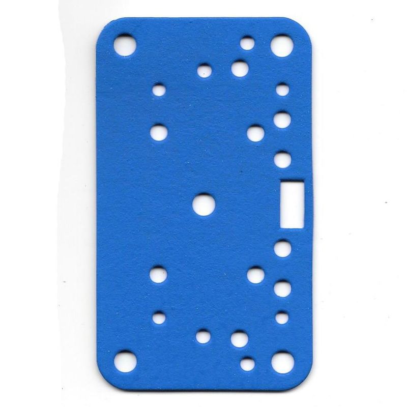 Holley Carburettor Gasket Rear Bowl Squarebore Vac Secondary - Blue Non Stick (Ref. Fuelmiser HYP49) Holley Carburettor Gasket Rear Bowl Squarebore Vac Secondary - Blue Non Stick (Ref. Fuelmiser HYP49)