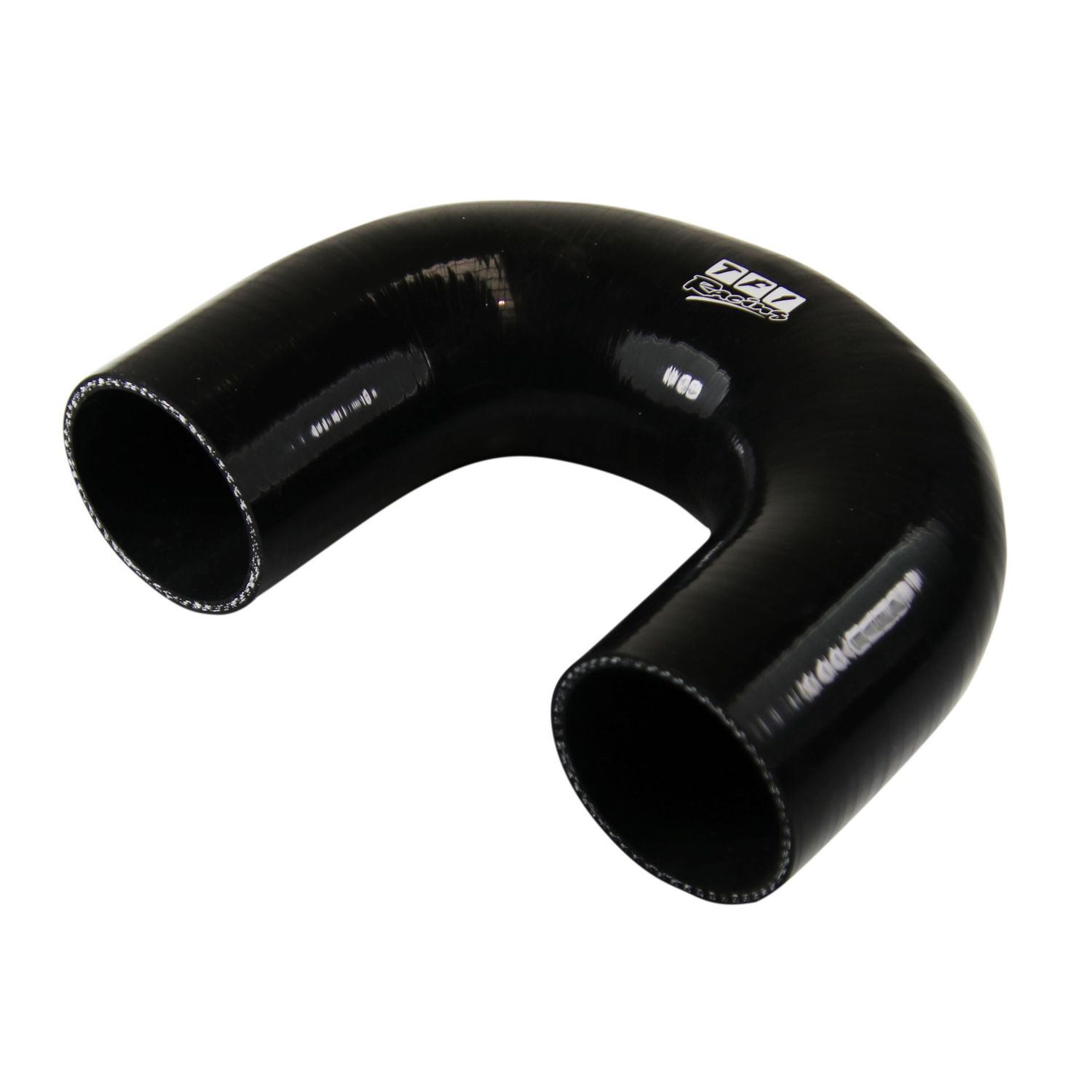 Silicone Hose Black 180 Deg Elbow 50mm (2") ID, 50mm Leg Length