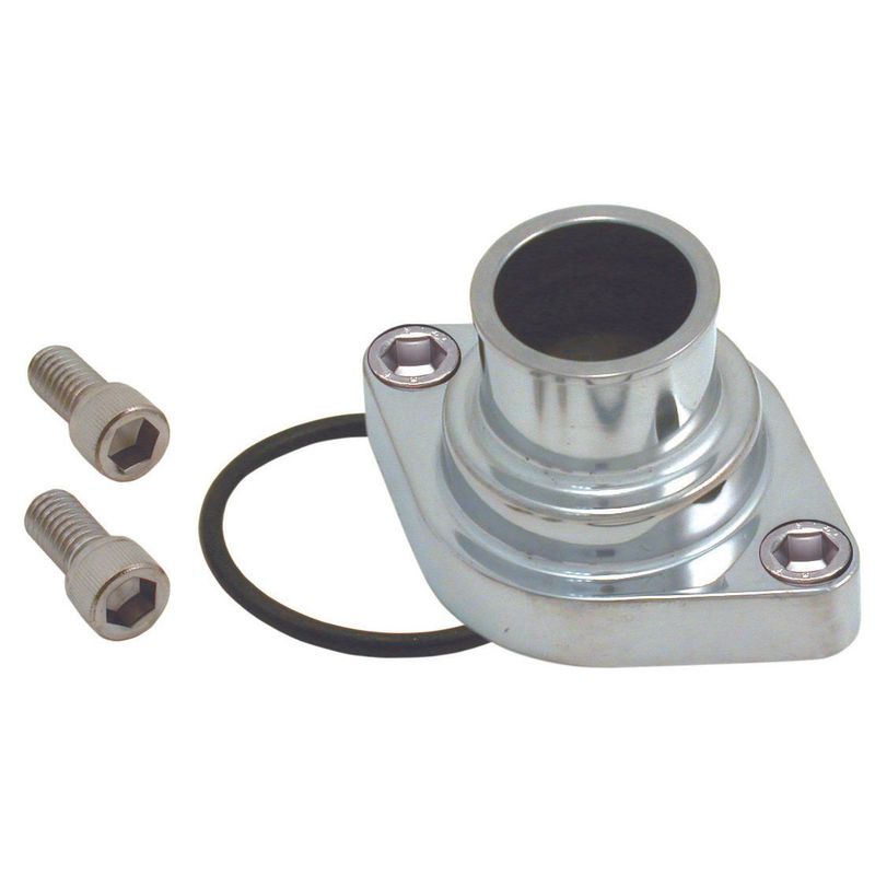 Water Neck Chevrolet Small + Big Block Straight Polished Alloy