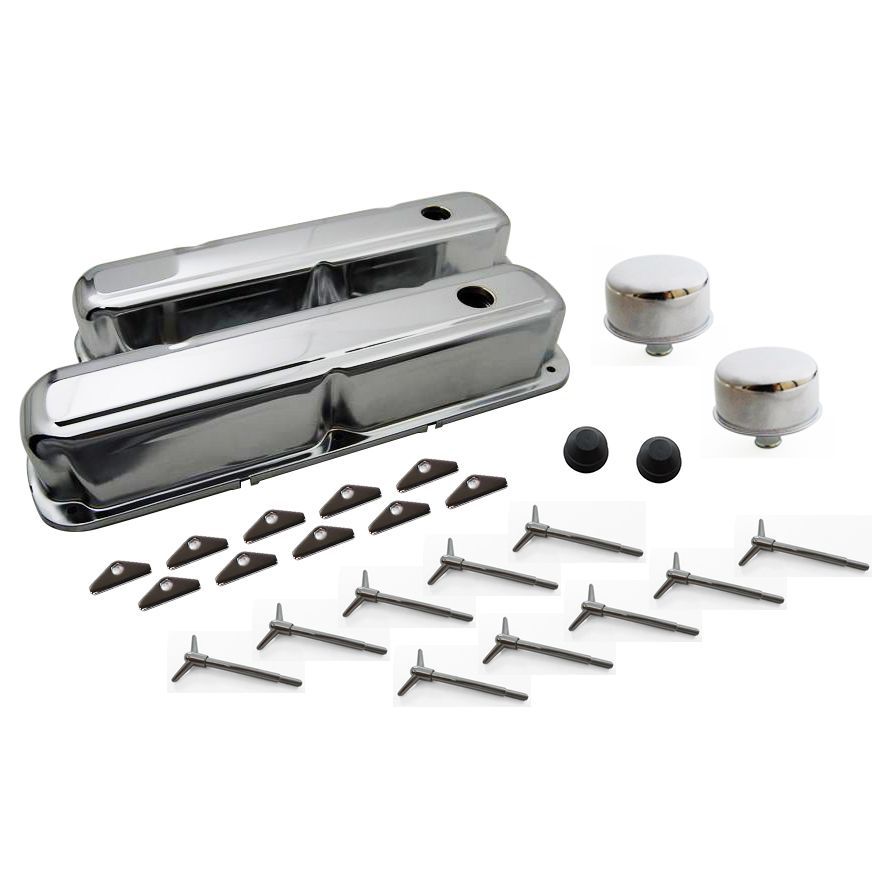 Chrysler Small Block 318-340-360 Engine Dress Up Kit Chrome Valve Rocker Covers Chrysler Small Block 318-340-360 Engine Dress Up Kit Chrome Valve Rocker Covers