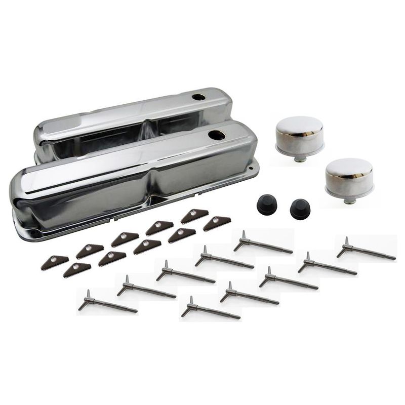 Chrysler Small Block 318-340-360 Engine Dress Up Kit Chrome Valve Rocker Covers