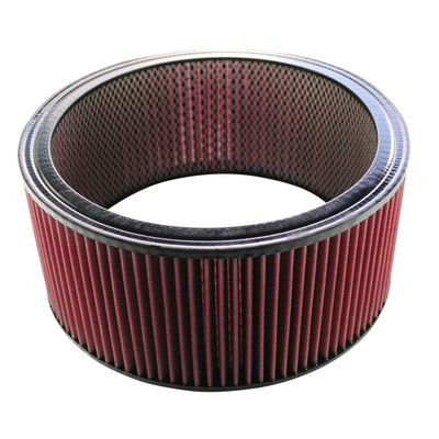 Air Cleaner/Air Filter Element Red 14" Wide 6" Tall Round High Performance Cotton