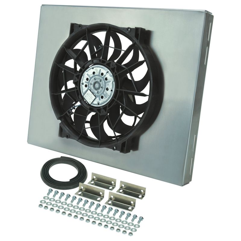 High Output Single 14 High Output Single 14" Electric Radiator Fan Alum Shroud 20"Wx16-3/8"Hx2-3/4"D