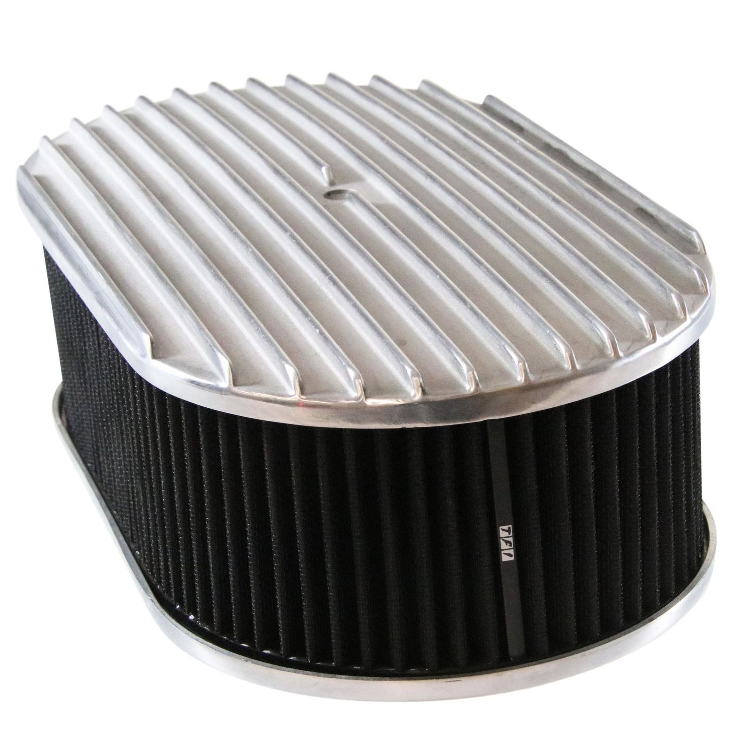 Oval Full Finned Air Cleaner 15 Oval Full Finned Air Cleaner 15" x 4" Holley Edelbrock Quadrajet Black Filter