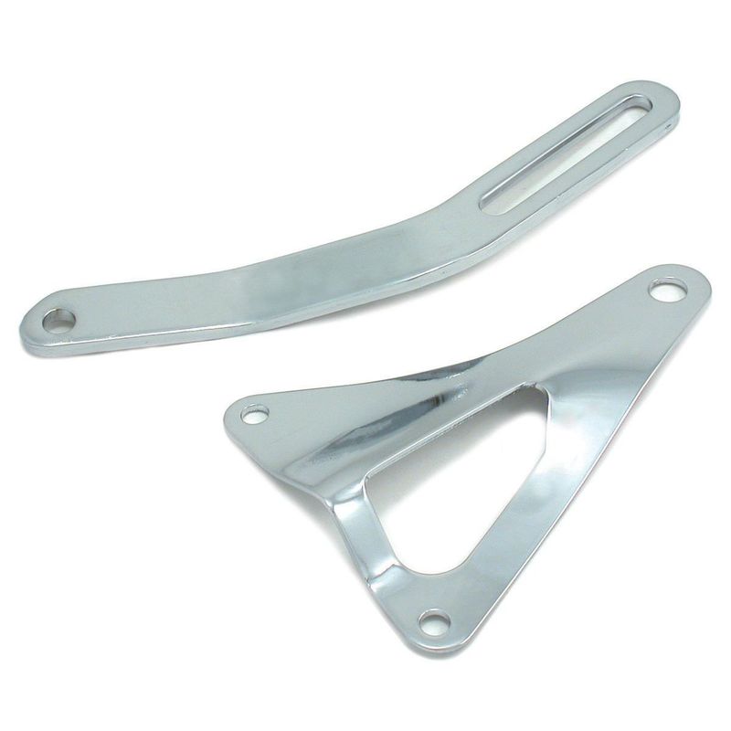 Alternator Top + Bottom Bracket Ford 289-302 V8 Windsor Chrome